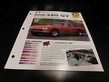 1963-1967 Ferrari 330 GT Spec Sheet Brochure Photo Poster 64 65 66 picture