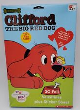 Vintage Clifford the Big Red Dog 30 FOIL Valentines NOS picture