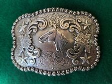 Vintage Nocona Western Horse Head Belt Buckle picture