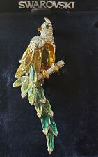 Rare Vintage Swarovski SC Signed Crystal Bird Brooch Pin picture