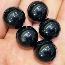 5pc top Natural obsidian Quartz Sphere Crystal Ball Healing 20mm picture