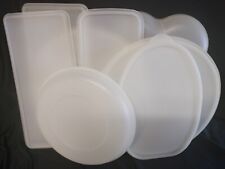 8pc LARGE Variety Mixed Lot VTG Tupperware Replacement LIDS Colors Shapes Sizes picture