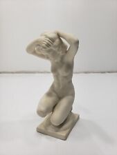 German Hutschenreuther Bisque Porcelain Figurine Nude Woman Kneeling Vintage picture