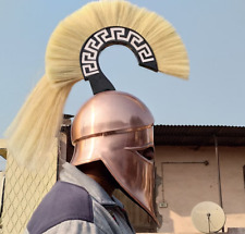 Medieval Greek Corinthian Helmet with stand Knight 18GA SCA Reenactment Helmet picture