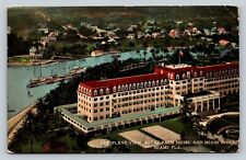 c1913 River Royal Palm Hotel In MIAMI FLORIDA Nice Msg US Flag ANTIQUE Postcard picture