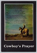 Wyoming, Cowboys Prayer by Badger Clark, Vintage Postcard picture