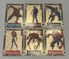 1994 Marvel Spider-Man COMPLETE JUMBO BOX GOLD WEB FOIL CARD SET, #1-6 Fleer picture