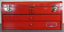 Vintage Proto Professional 9992 Tool Box 2 Rolling Drawers Red picture