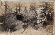 Howard Ohio RPPC View of Stream Old Stone Bridge Damaged Possibly Postcard Y14 picture