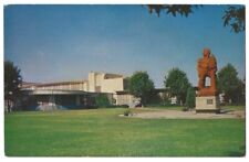 Visalia California c1950's College of Sequoias, campus building, statue picture