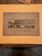 Lady Godiva Procession Woven Silk Card Thomas Stevens Stevengraph Works Coventry picture