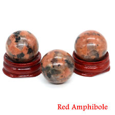 25mm Round Gems Ball Natural Healing Crystal Wicca Chakra Sphere Massage Globe picture
