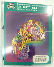 Nativity Set Stamping Kit Christmas Fun Stamps Stampendous SS119 Vintage 1993 picture