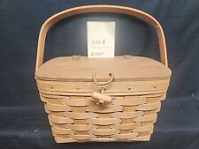 Longaberger Basket 800-E with Lid and Certificate KAS 1989 picture