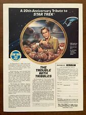 1987 Hamilton Star Trek Plate Vintage Print Ad/Poster Captain Kirk Shatner   picture
