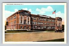 Wellsville NY-New York, High School, Antique, Vintage Souvenir Postcard picture