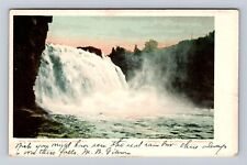AuSable Chasm NY-New York, Rainbow Falls, Antique Vintage c1906 Postcard picture