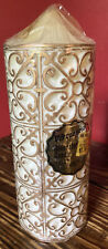 Vtg Wedgefield Candle Retro 60s 70s Gold Cream 3