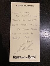 Signed note from George R.R. Martin Autograph 