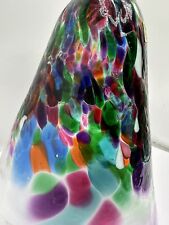Hand Blown Murano Glass Lamp Shade Pendant Multi Color Made in Canada 8x6 inches picture