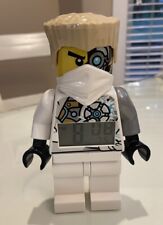 LEGO NINJAGO Zane White Minifigure Alarm Clock White Ninja Tested And Works picture