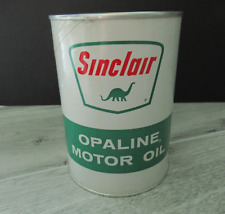 Vintage Sinclair Oil 1 Quart Can, Sealed Opaline Motor Oil Full BEAUTY picture
