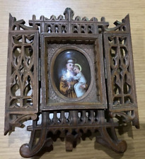 Vintage  Porcelain St Anthony Tryptich Catholic Church picture