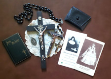 Vtg Nuns Convent Skull Crossbones Cross Crucifix/Rosary/Relic/Medal + Lot picture