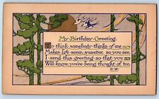 Palmer Massachusetts MA Postcard Birthday Greeting Arts Crafts c1910's Antique picture
