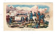 c1890 Victorian Trade Card, C.J. Monarch, Commonwealth Life, Battle of Buena picture
