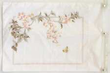 Vintage 70s Floral and Butterfly Print Pillowcase Retro Shabby Chic Retro Cottag picture