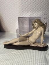 Lladro Girl Butterfly Nymph Porcelain Nude With Stand Lladro 1402 picture