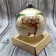 Vintage Hallmark Christmas 1976 By Normal Rockwell Glass Ornament  picture
