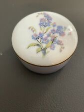 Vintage Chamart France Limoges Porcelain Trinket Pill Box with Flowers picture