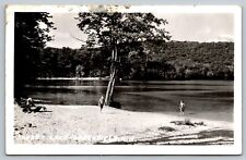 SUNSET LAKE real photo postcard rppc GREENFIELD, NEW HAMPSHIRE picture