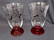 2 Pfaltzgraff Winterberry 16oz Iced Tea/Water Glasses/Goblets 6