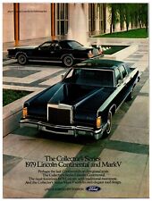 1979 Lincoln Continental Mark V -Original Print Ad (8in x 11in) Advertisement picture