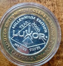 Luxor $10.00 Gaming Token Millenium Edition 2000 .999 fine silver picture