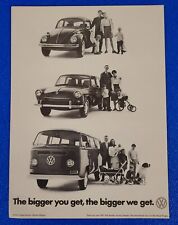 1969 VOLKSWAGEN BUS / BUG / SQUAREBACK ORIGINAL PRINT AD - 3 VW PRODUCT LINE UP picture