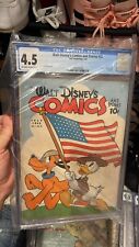 Walt Disney's Comics and Stories #22 CGC 4.5  Pop 1 American Flag Cover 1942 picture