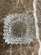 Heisey Ridgeleigh Vintage Mini Glass Ashtray ~ Beautiful With Chips 2.5” x 2.5” picture