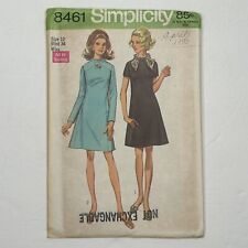 1970s Simplicity UNCUT Sewing Pattern 8461 Misses Dress and Scarf Sz 12 Bust 34 picture