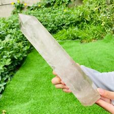 3.97lb Large Natural Clear Smoky Quartz Crystal Obelisk Wand Point Healing picture
