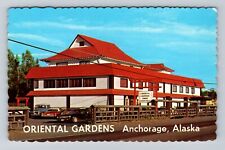 Anchorage AK-Alaska, Oriental Gardens, Antique, Vintage Souvenir Postcard picture