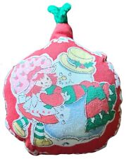 Vintage Hand Sewn Strawberry Shortcake Snowman Plush Holiday Christmas Ornament picture