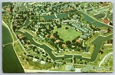 Military~Air View Fort Monroe Old Point Comfort VIrginia~Vintage Postcard picture