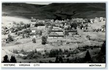 c1940's Historic Virginia City Birds Eye View Montana MT RPPC Photo Postcard picture