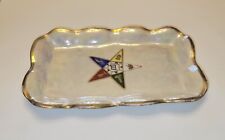VINTAGE ORDER OF THE EASTERN STAR PORCELAIN IRIDESCENT DISH picture