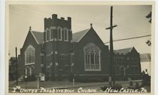 3rd United Presbyterian Church, New Castle PA, unused, vintage 1940's postcard picture