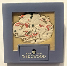 Wedgwood Christmas Ornament, Merry Christmas to All, White Jasper, in box picture